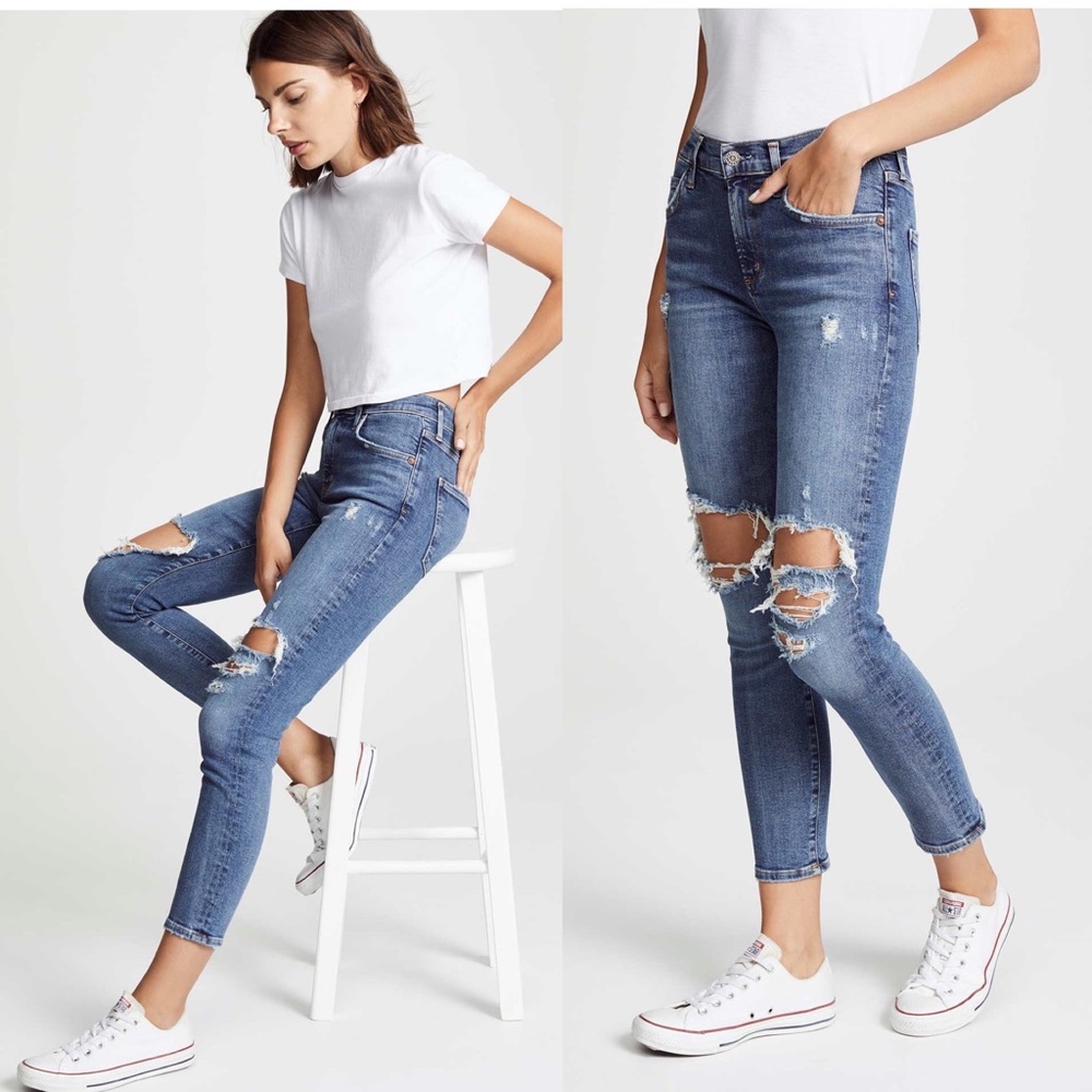 AGOLDE Sophie crop distressed skinny jean size 29 FINAL PRICE DROP. NO OFFERS